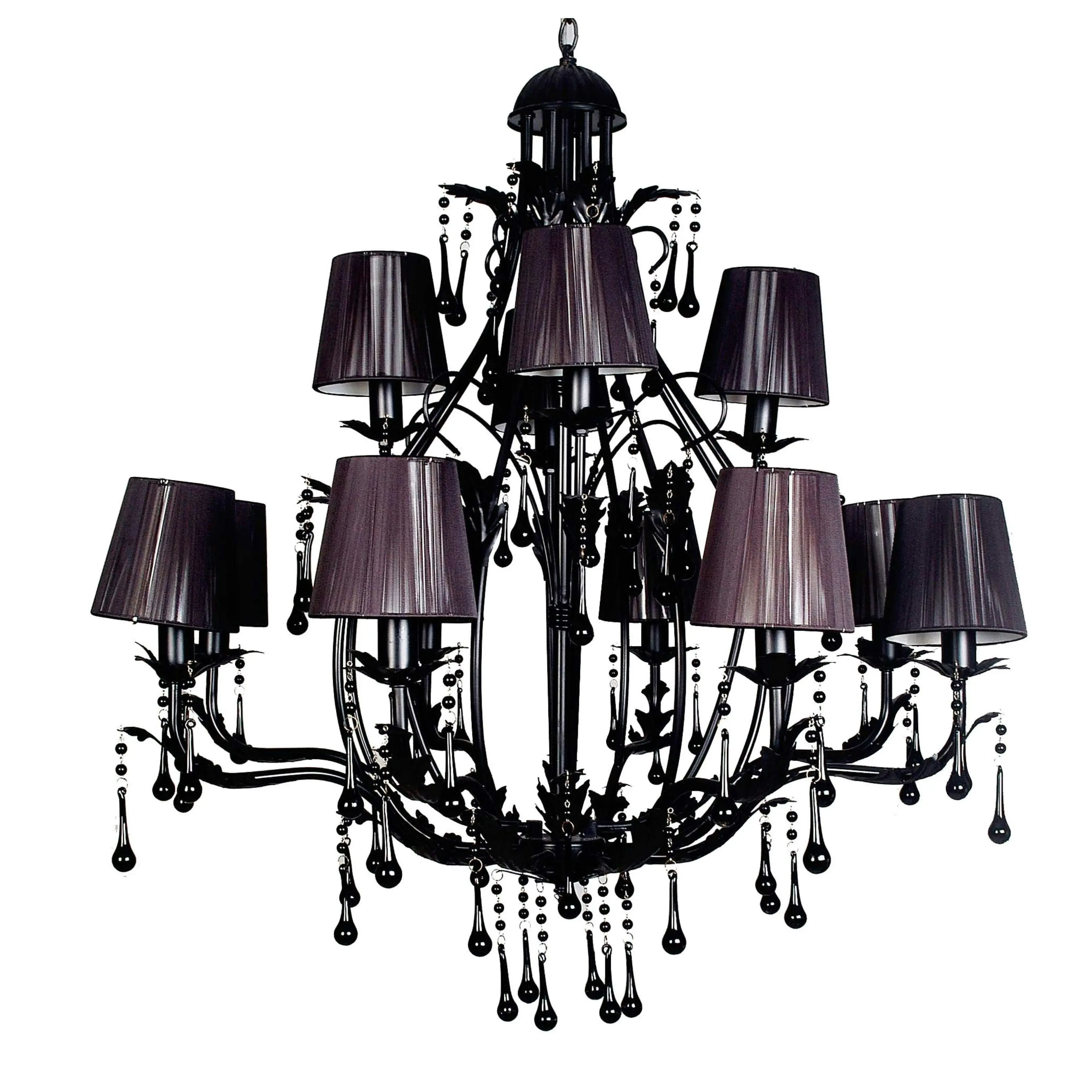 Florence 12 Light Black Crystal Chandelier CLEARANCE OVER 50% OFF