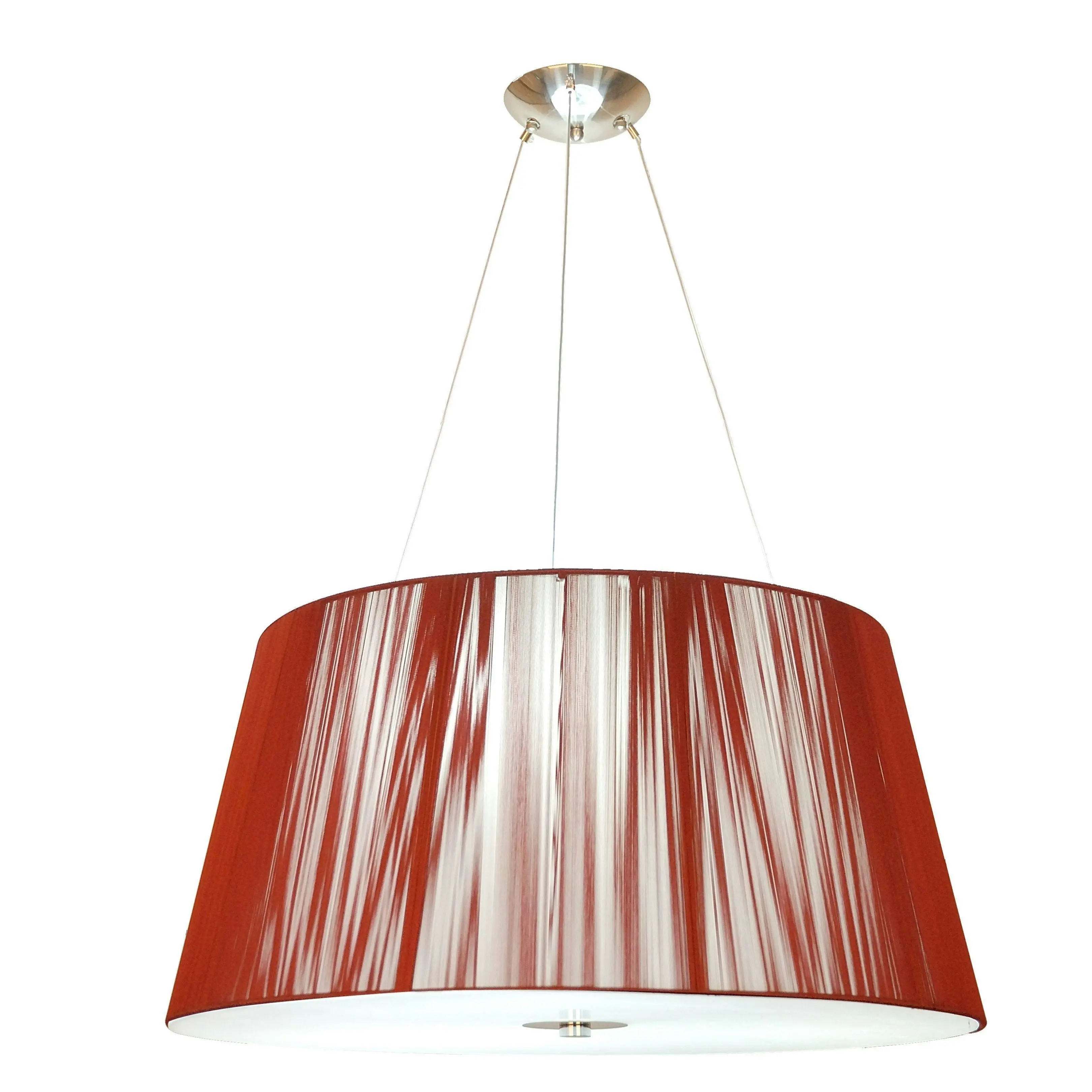 Paolo 90cm 5 Light Plum Red Drum Pendant