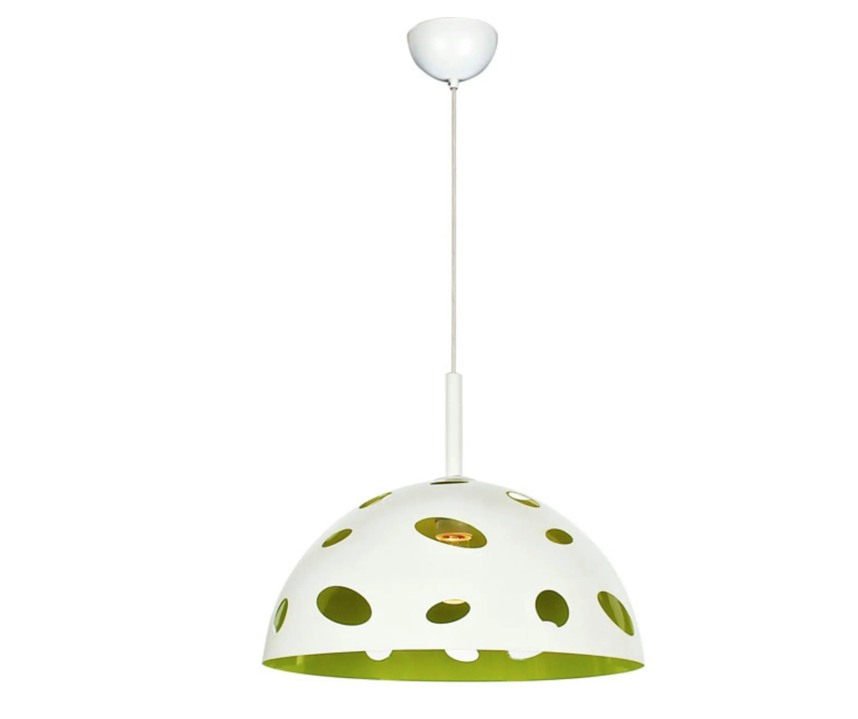 MINA 40cm White/Lime Laser Cut Metal Pendant CLEARANCE OVER 50% OFF