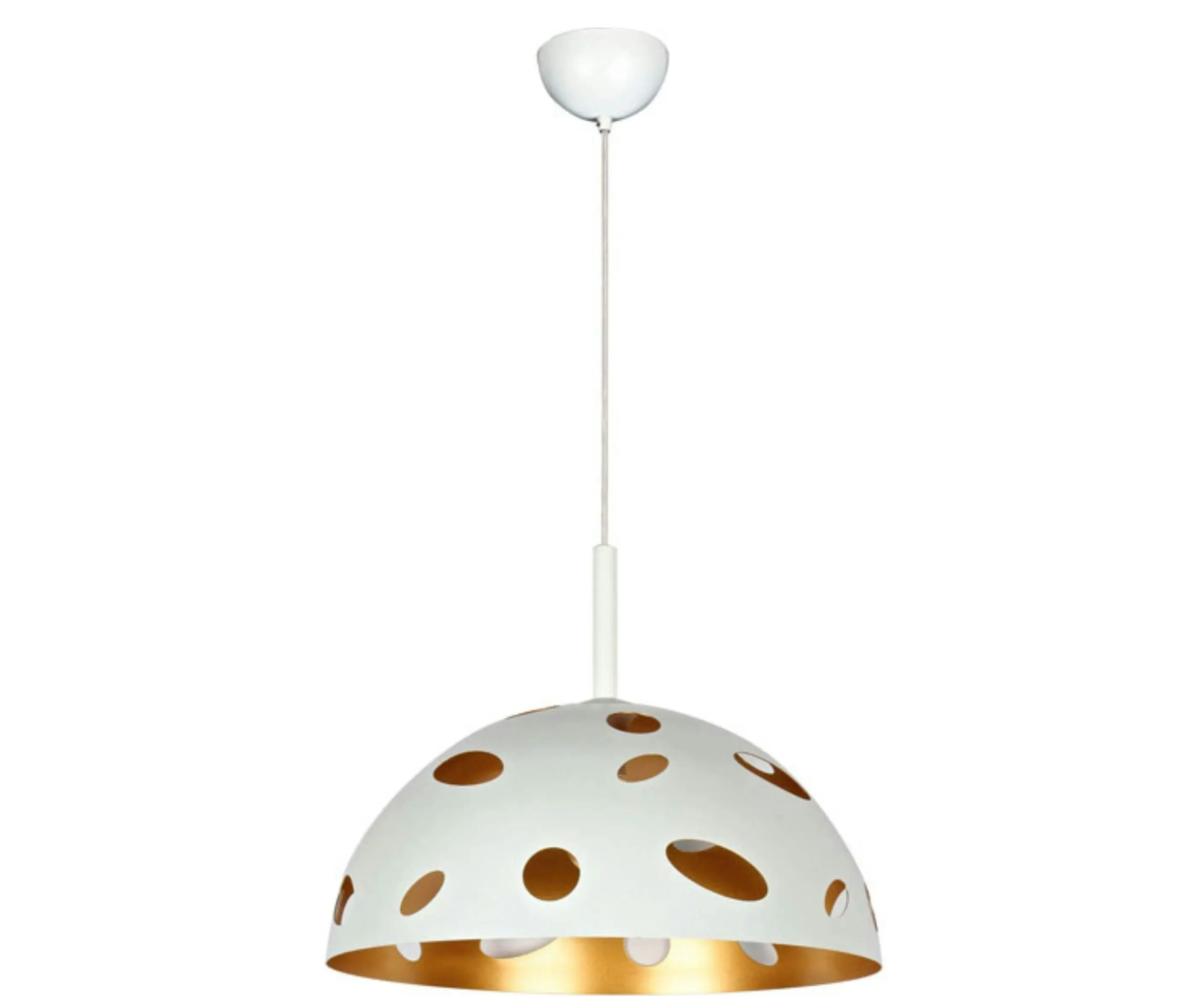 MINA 40cm White/Copper Laser Cut Metal Pendant CLEARANCE OVER 50% OFF