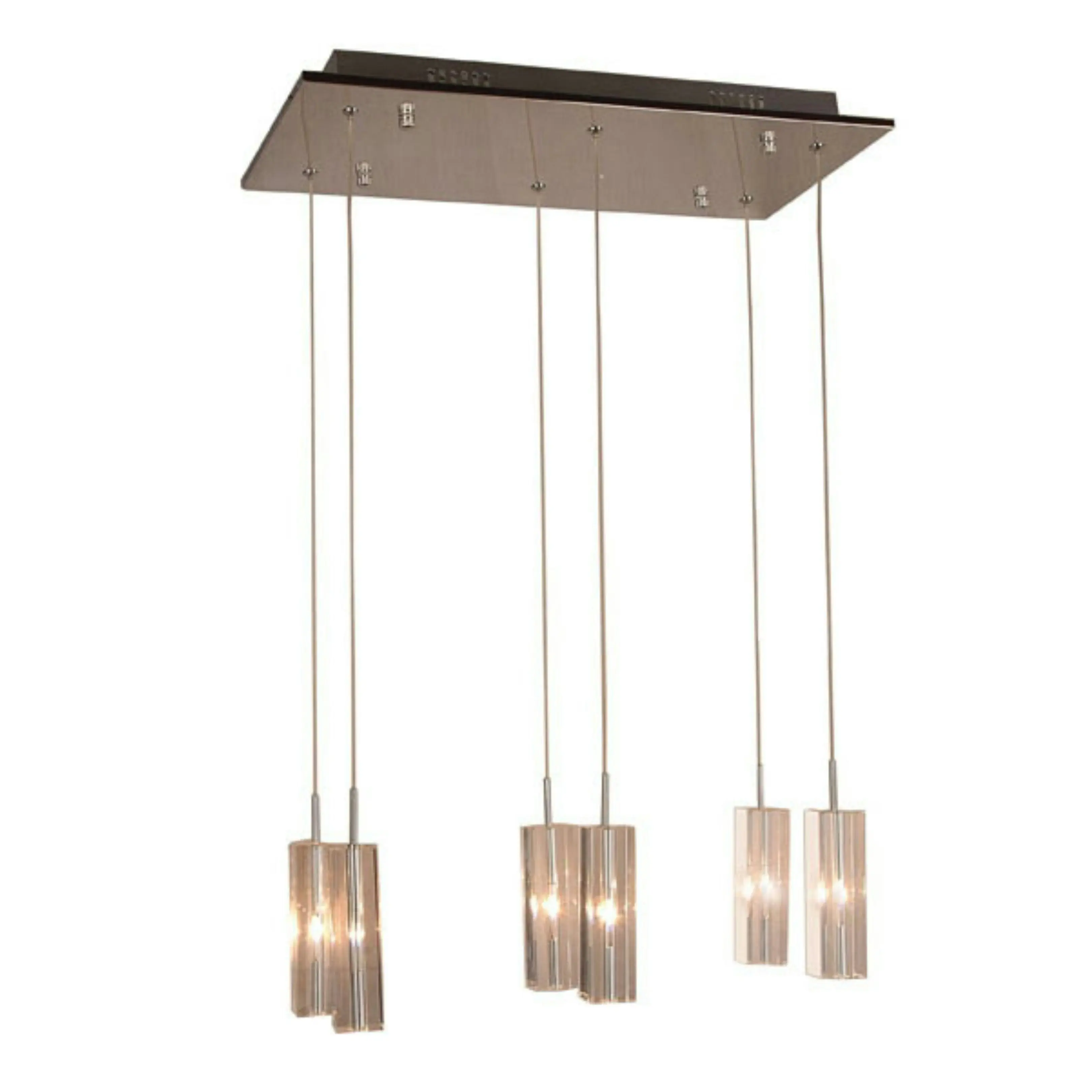 CUBO 6 Light Clear Crystal Pendant