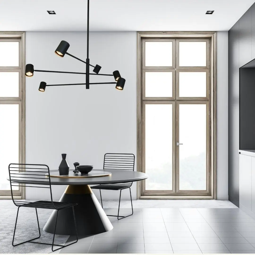 PELO Matte Black Pendant Light - 6 Light ** New Arrival **