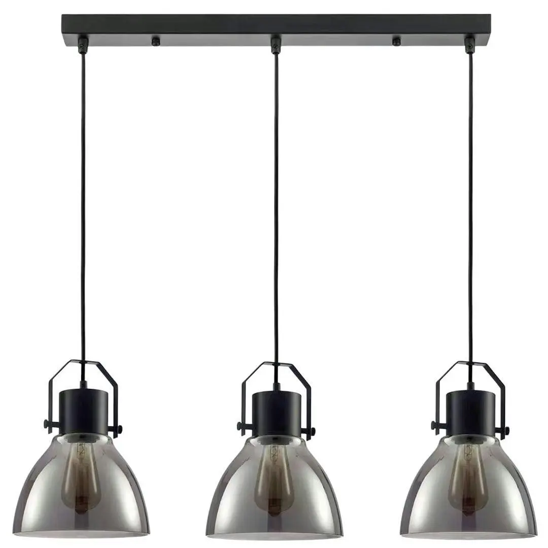 LAMPO Matte Black Pendant Light - 3 Light LED ** New Arrival **