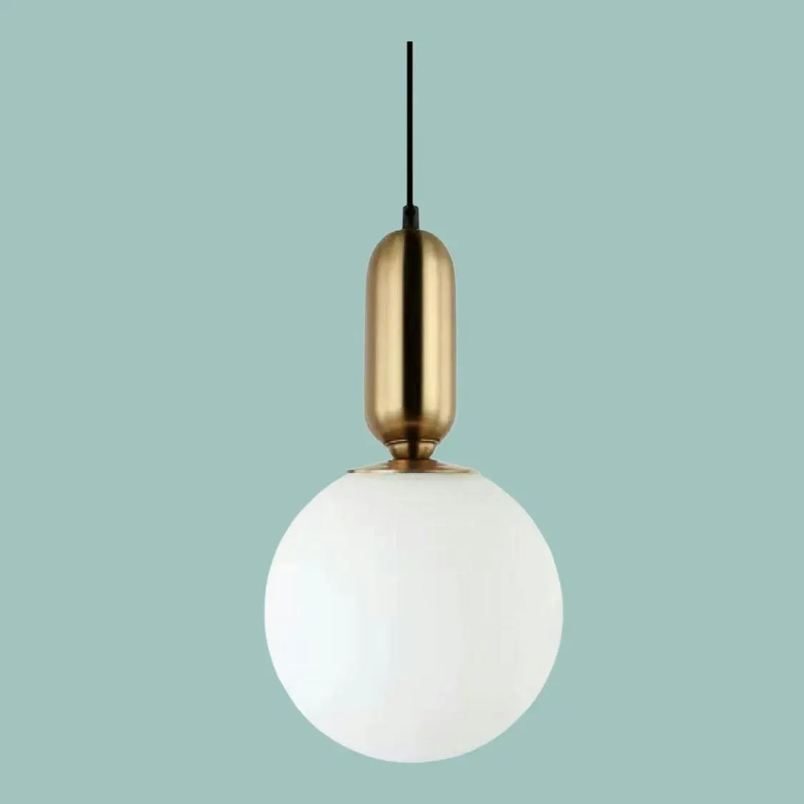 DECO Satin Brass 30cm Opal Glass Pendant Light ** New Arrival **