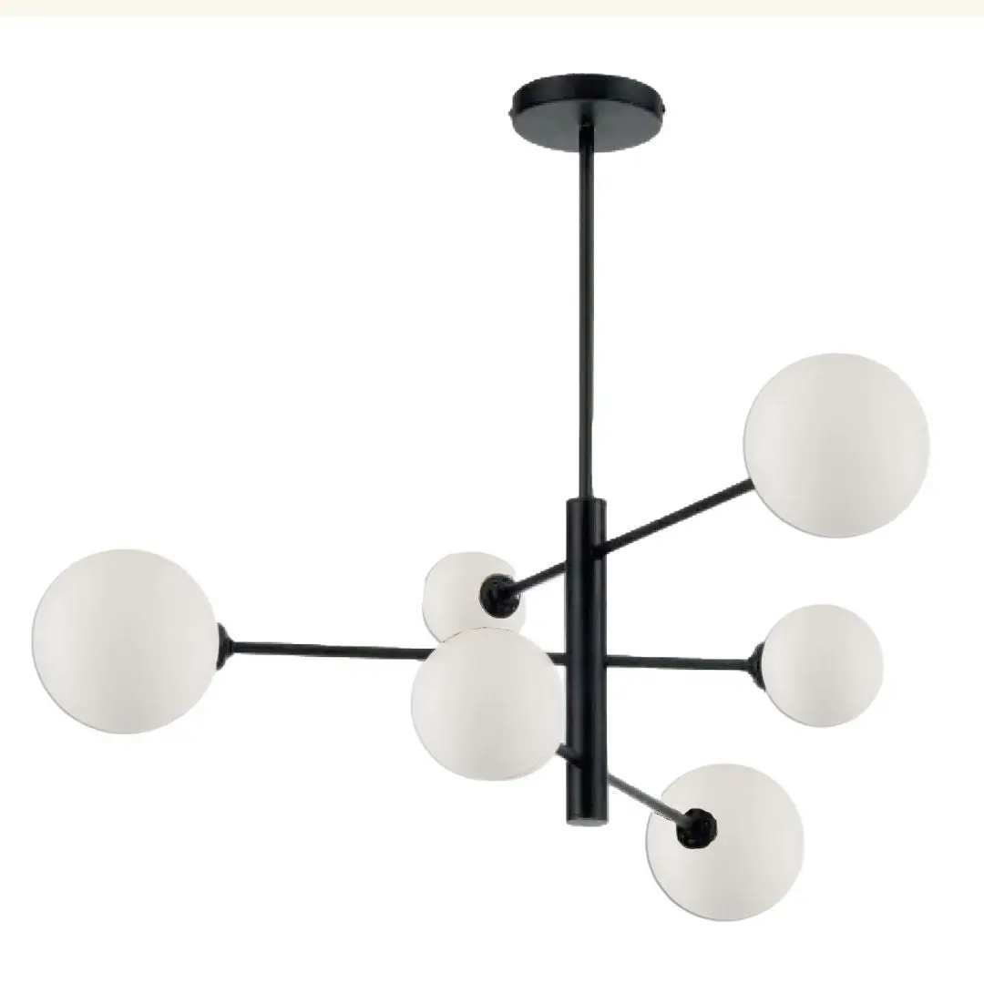 ORBIT Matte Black Pendant Light - 6 Light ** New Arrival **