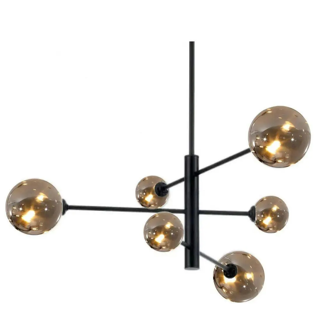 ORBIT Matte Black Pendant Light - 6 Light ** New Arrival **