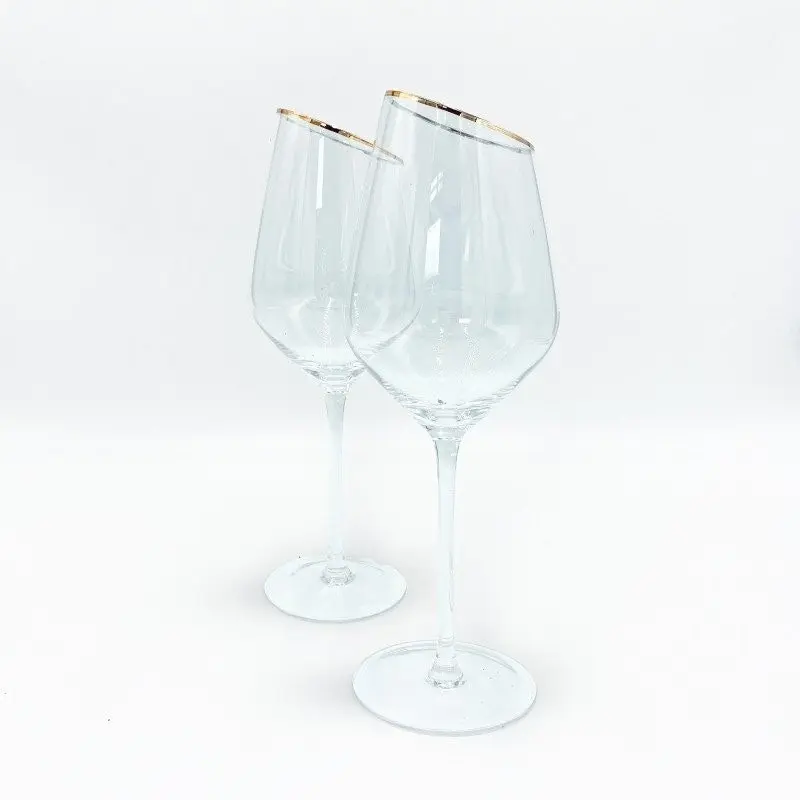 L.K. Luxe Drinkware Manhattan Elegance Stemmed Wine Glasses