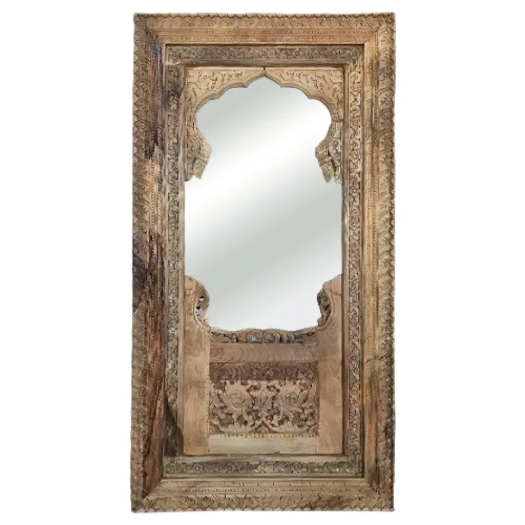 Zohi Interiors Carved Indian Full Length Jarokha Mirror