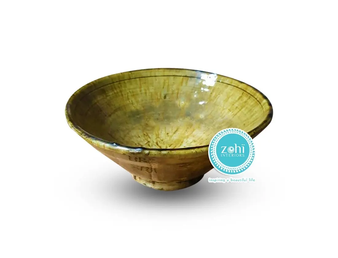 Marrakech Bliss Tamegroute Serving Bowl in Mustard