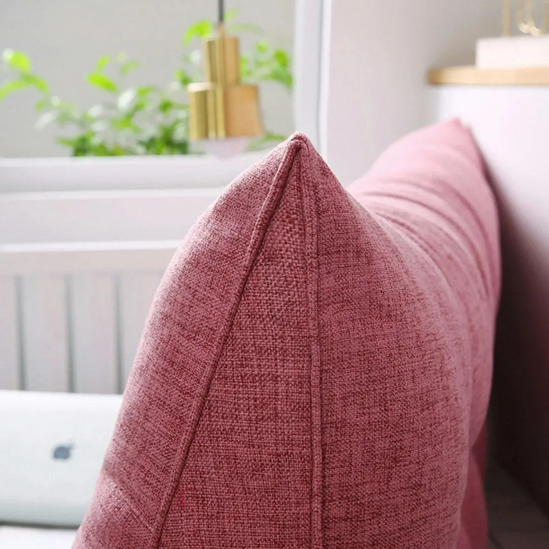 Soga 100cm Pink Triangular Wedge Bed Pillow Headboard Backrest Bedside Tatami Cushion Home Decor