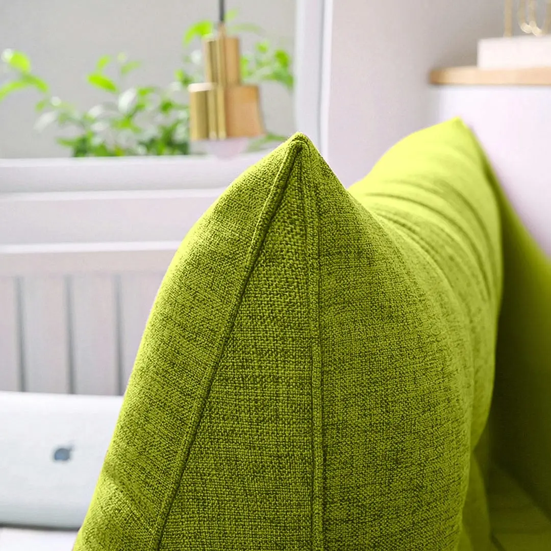 Soga 120cm Green Triangular Wedge Bed Pillow Headboard Backrest Bedside Tatami Cushion Home Decor