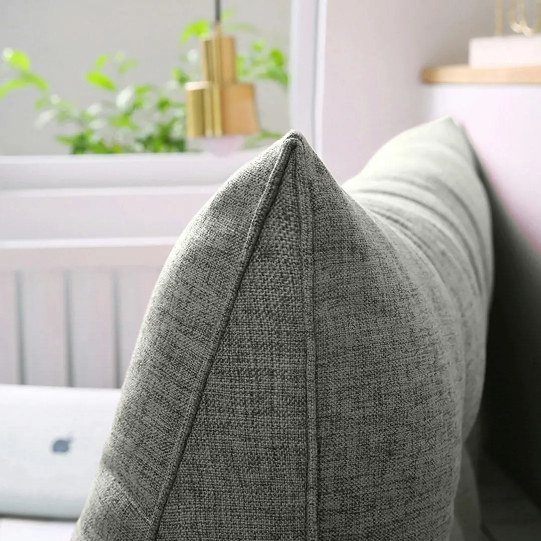 Soga 100cm Light Grey Triangular Wedge Bed Pillow Headboard Backrest Bedside Tatami Cushion Home Decor