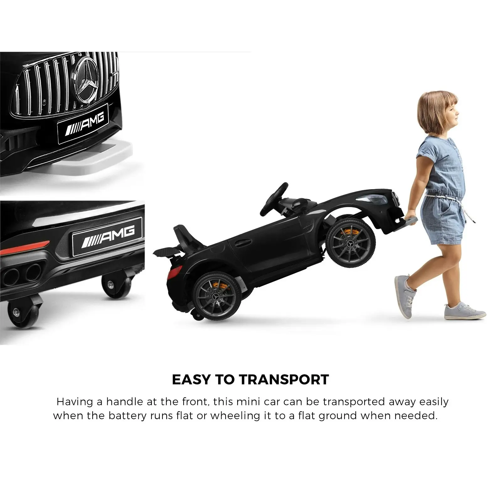 Kids Ride On Car Mercedes-Benz AMG GTR Licensed Remote Electric Toy Gift 12V