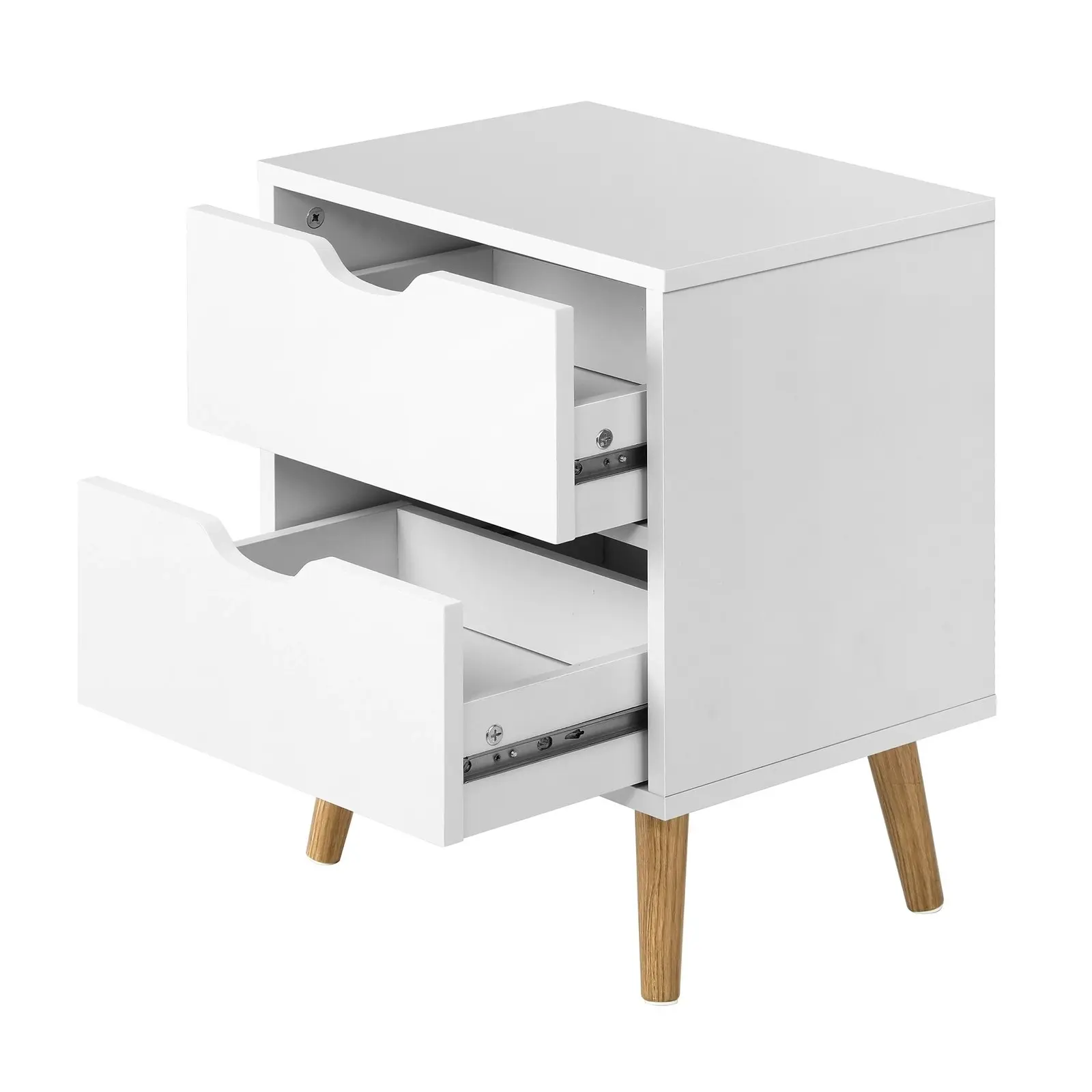 Oikiture Bedside Table White Side Table