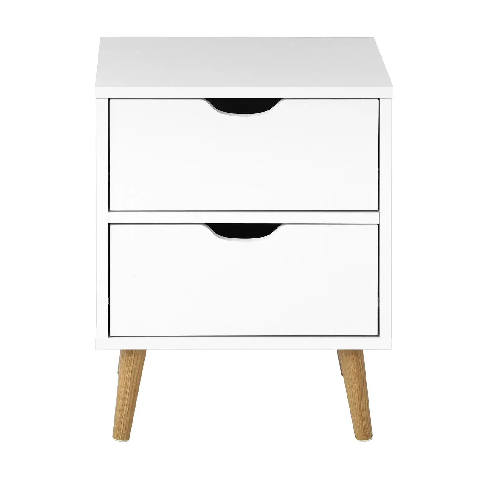 Oikiture Bedside Table White Side Table