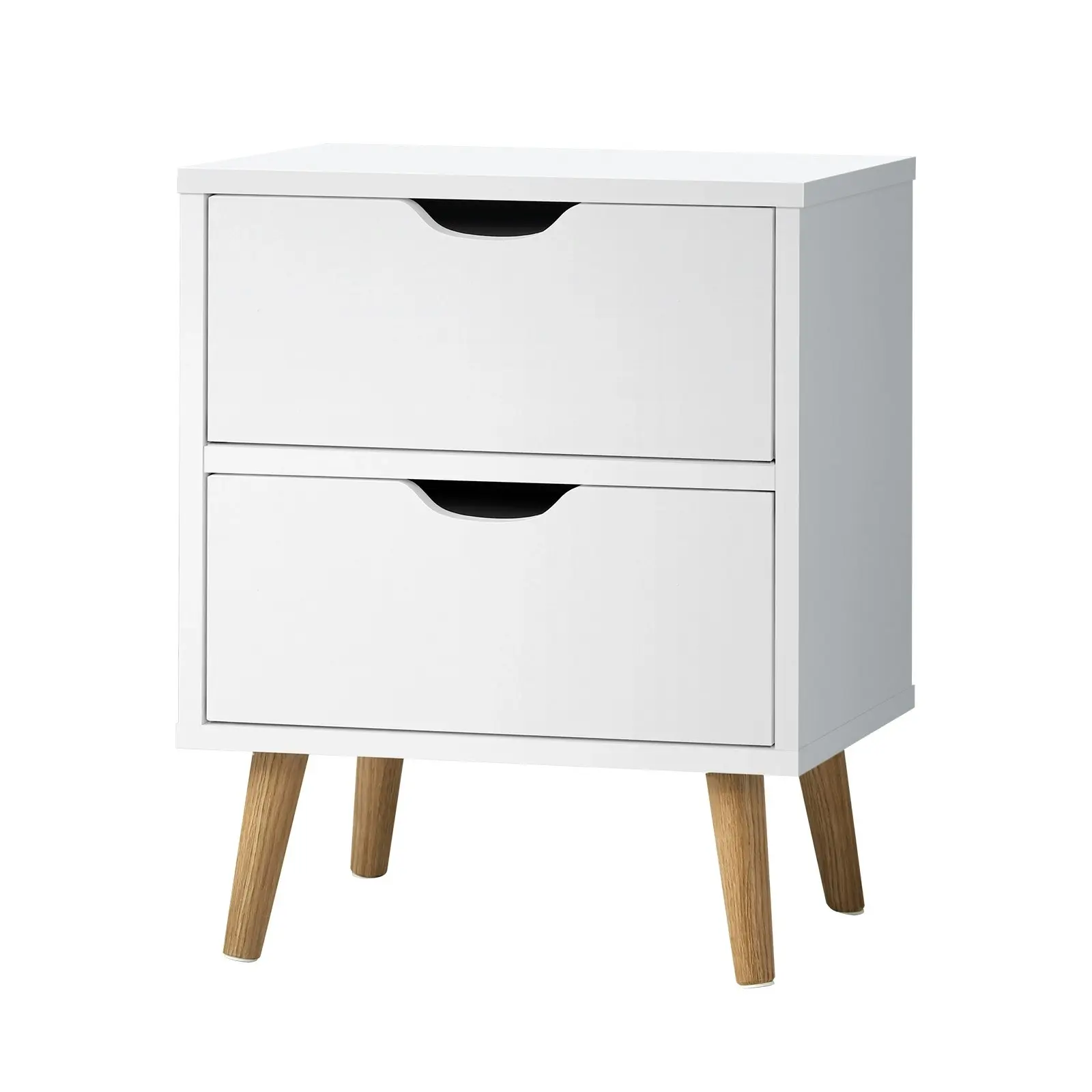 Oikiture Bedside Table White Side Table