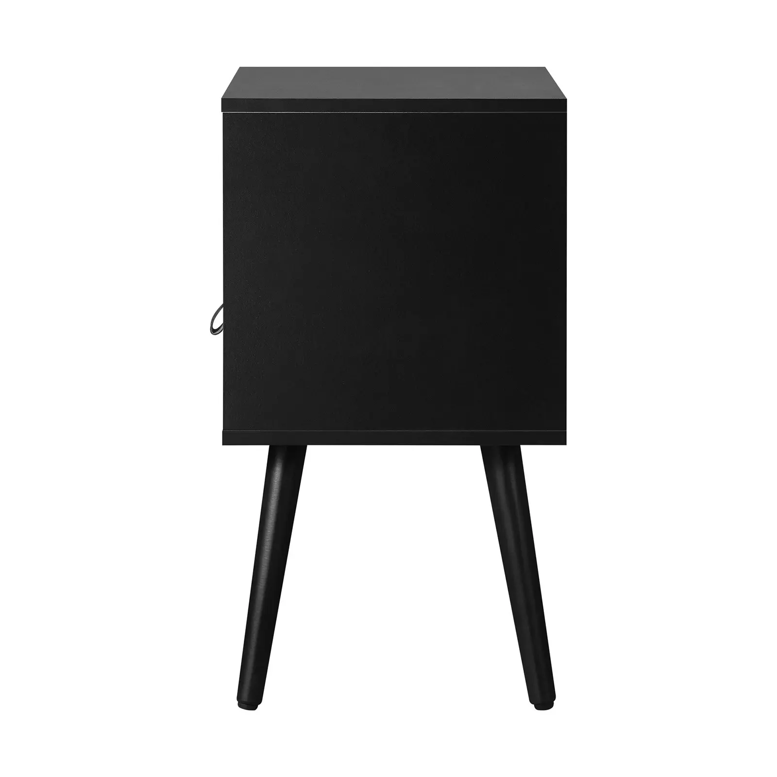 Oikiture Bedside Table Drawers Side Table Storage Cabinet Nightstand Black