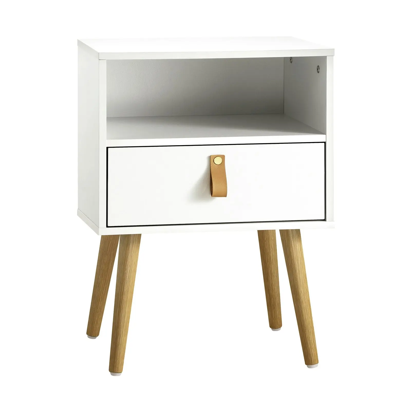 Oikiture Bedside Tables Drawers Side Table Cabinet Bedroom Nightstand White