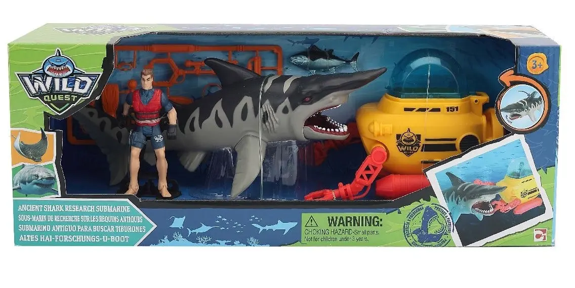 Wild Quest Research Shark Submarine Playset