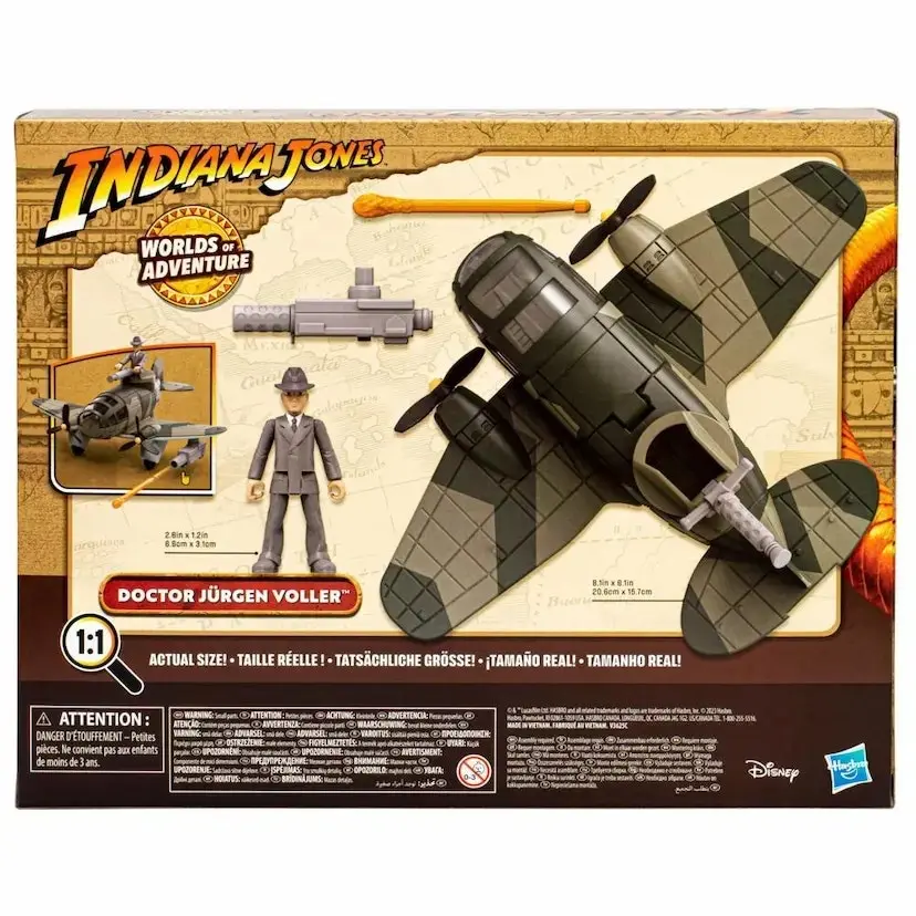 Indiana Jones: Worlds of Adventure Doctor Jürgen Voller with Plane Action Figure Set