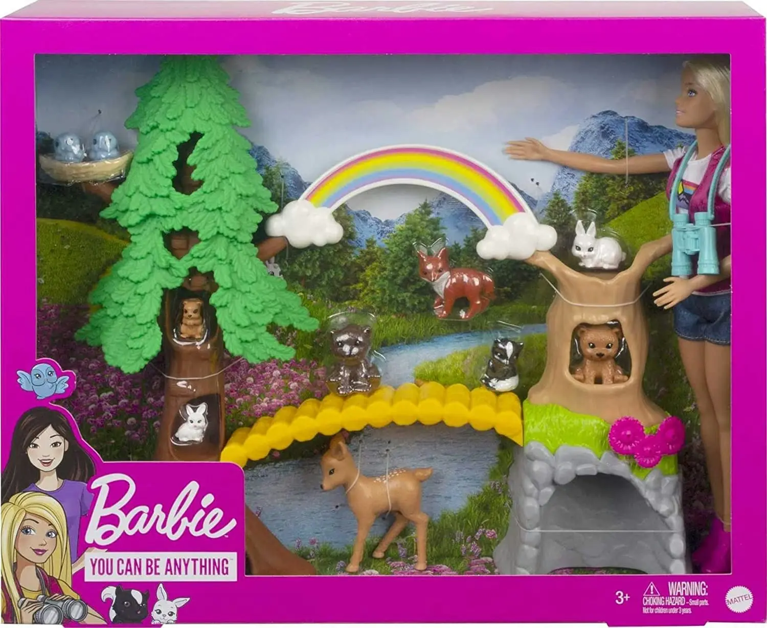 Barbie Career Wilderness Guide Playset with Doll And 10 Animal Figures