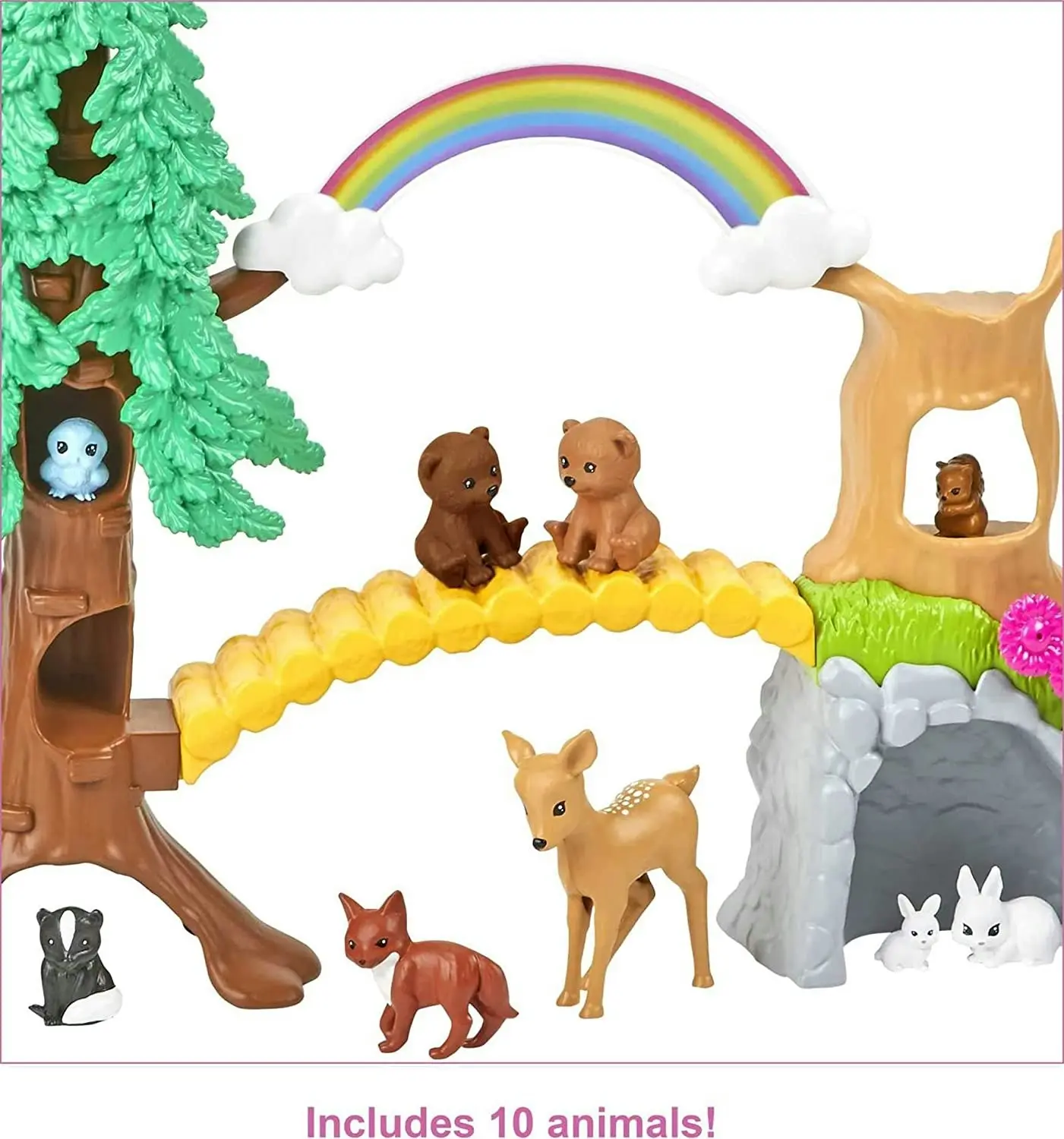 Barbie Career Wilderness Guide Playset with Doll And 10 Animal Figures