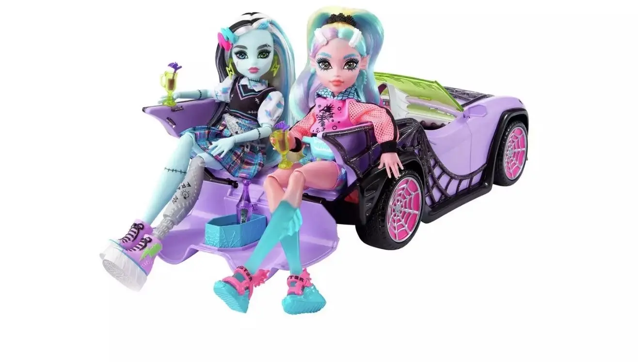 Monster High Ghoul Mobile With Pet And Cooler Accessories