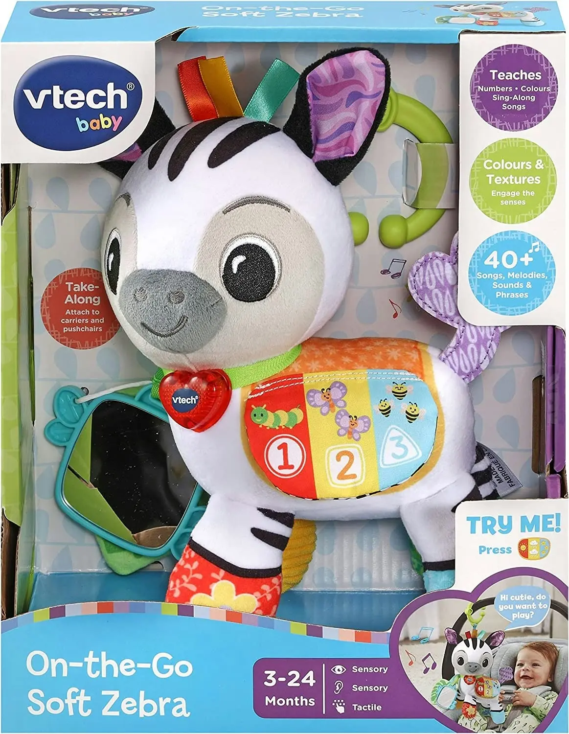 VTech On-The-Go Soft Zebra