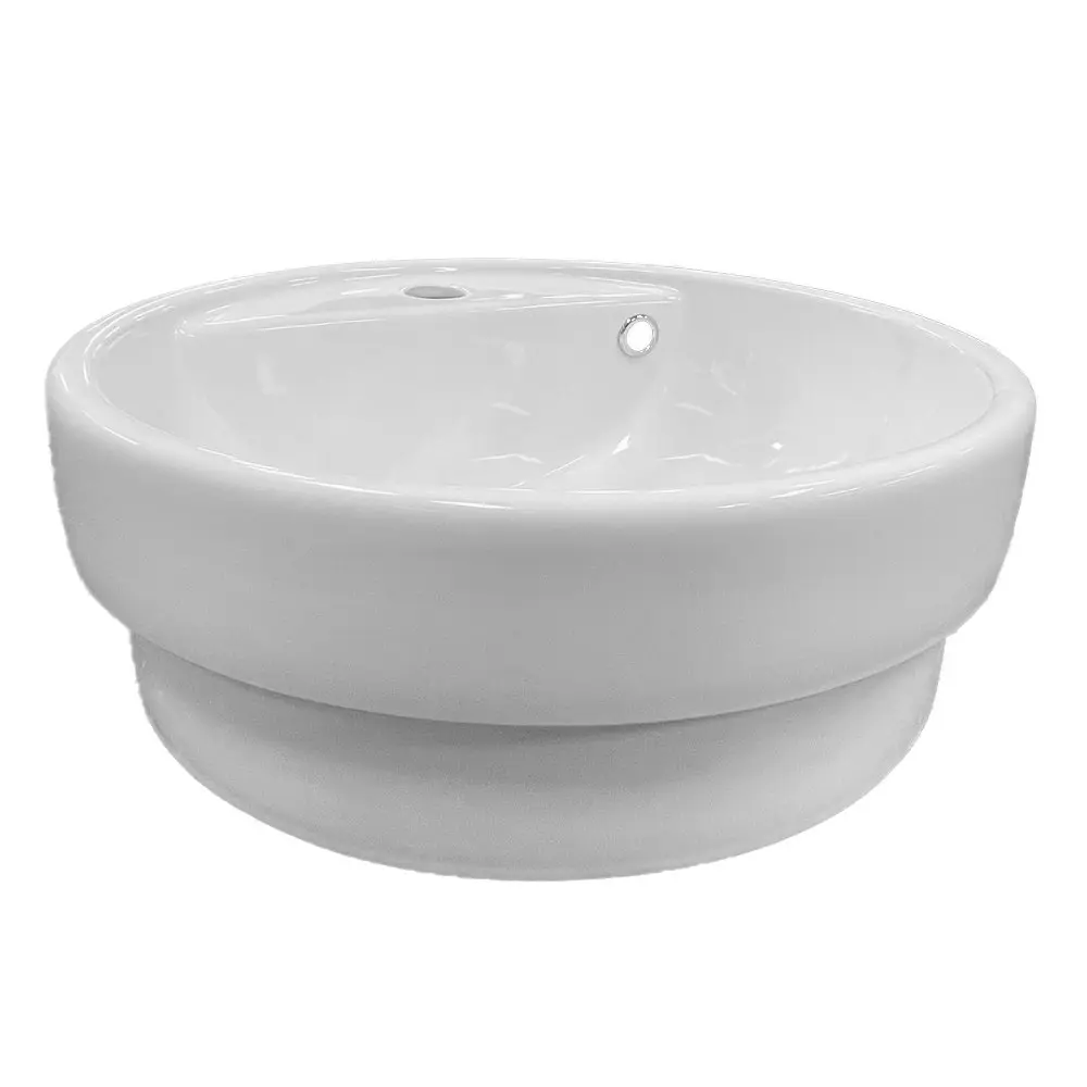 Flaminia Ceramica Twinset 42 Ceramic Semi-Inset Wash-Basin 1TH White 5055/42