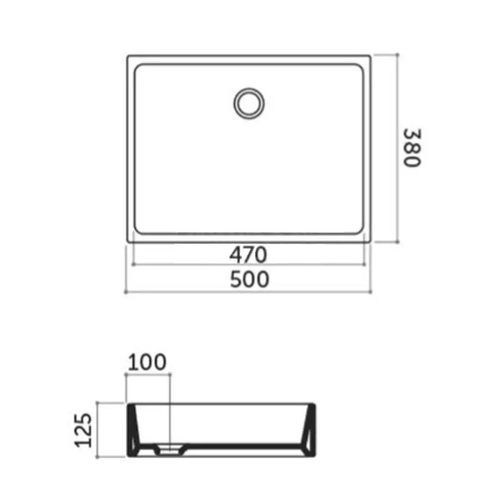 Disegno Ceramica Box Ceramic Undercounter Sink/Basin White 50cm SB-BX0500001