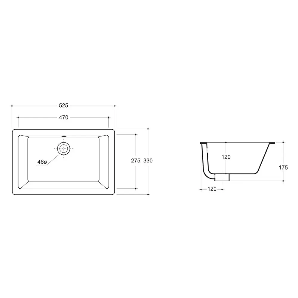 Ceramica Althea Enjoy Bathroom Ceramic Undercounter Sink/Basin WHT 52.5cm 300720