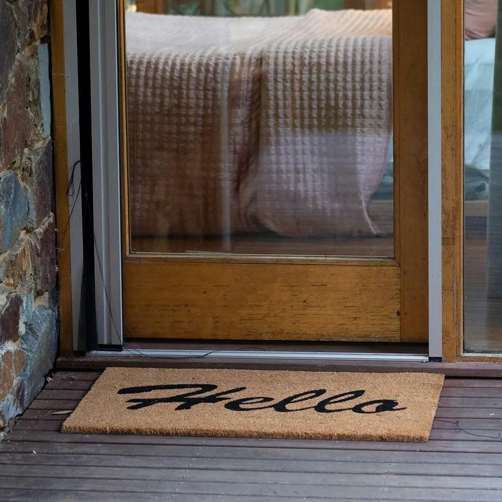 J.Elliot PVC 75cm Backed Coir Printed Hello Door Mat Outdoor/Floor Non Slip