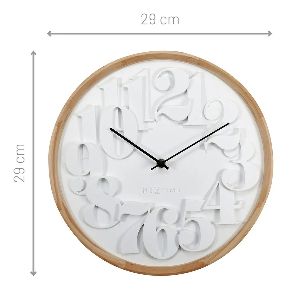 NeXtime Shunkan Japanese Design 28.5cm Wall Clock Hanging Analogue Round White