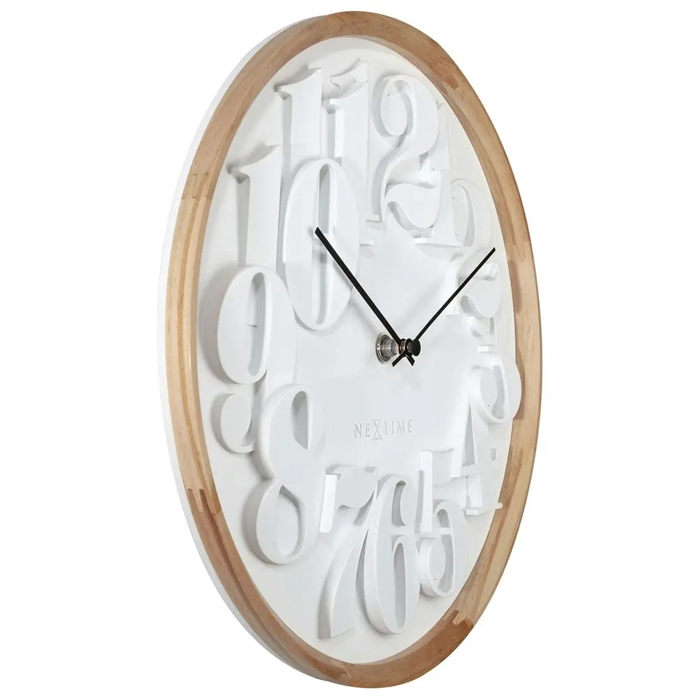 NeXtime Shunkan Japanese Design 28.5cm Wall Clock Hanging Analogue Round White