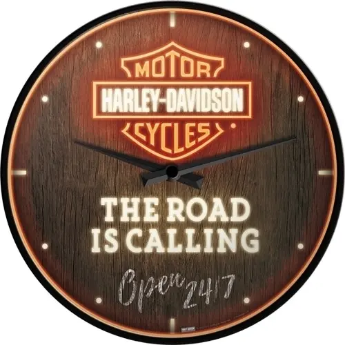 Nostalgic Art 30cm Harley-Davidson The Road Is Calling Quartz Round Wall Clock