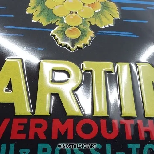 Nostalgic Art Martini Vermouth Grapes 20x30cm Medium Metal Tin Sign Wall Decor