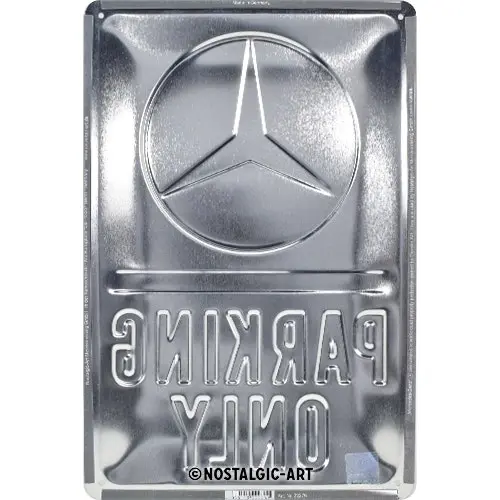 Nostalgic Art 20x30cm Medium Metal Wall Hanging Sign Mercedes-Benz Parking Only