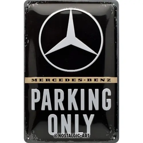 Nostalgic Art 20x30cm Medium Metal Wall Hanging Sign Mercedes-Benz Parking Only