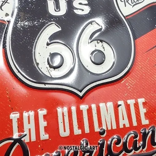 Nostalgic Art 20x30cm Metal Wall Hanging Sign Route 66 Ultimate Road Trip Decor