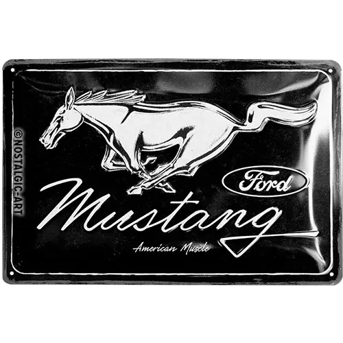 Nostalgic Art Ford Mustang Horse Logo 20x30cm Medium Metal Sign Home Wall Decor