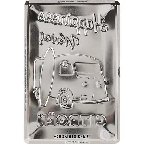 Nostalgic Art Citroën H Van Hit The Waves 20x30cm Medium Metal Sign Wall Decor