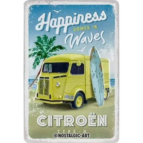 Nostalgic Art Citroën H Van Hit The Waves 20x30cm Medium Metal Sign Wall Decor