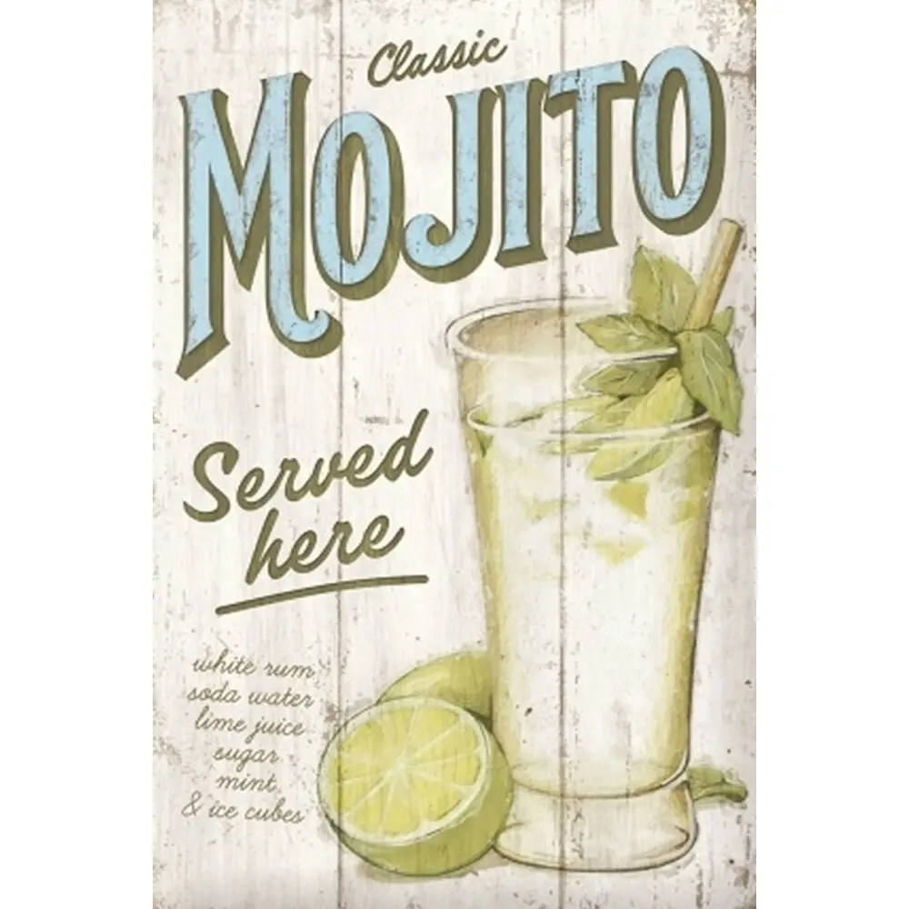 Nostalgic-Art 20x30cm Metal Sign Mojito Served Here Medium Home/Office Decor