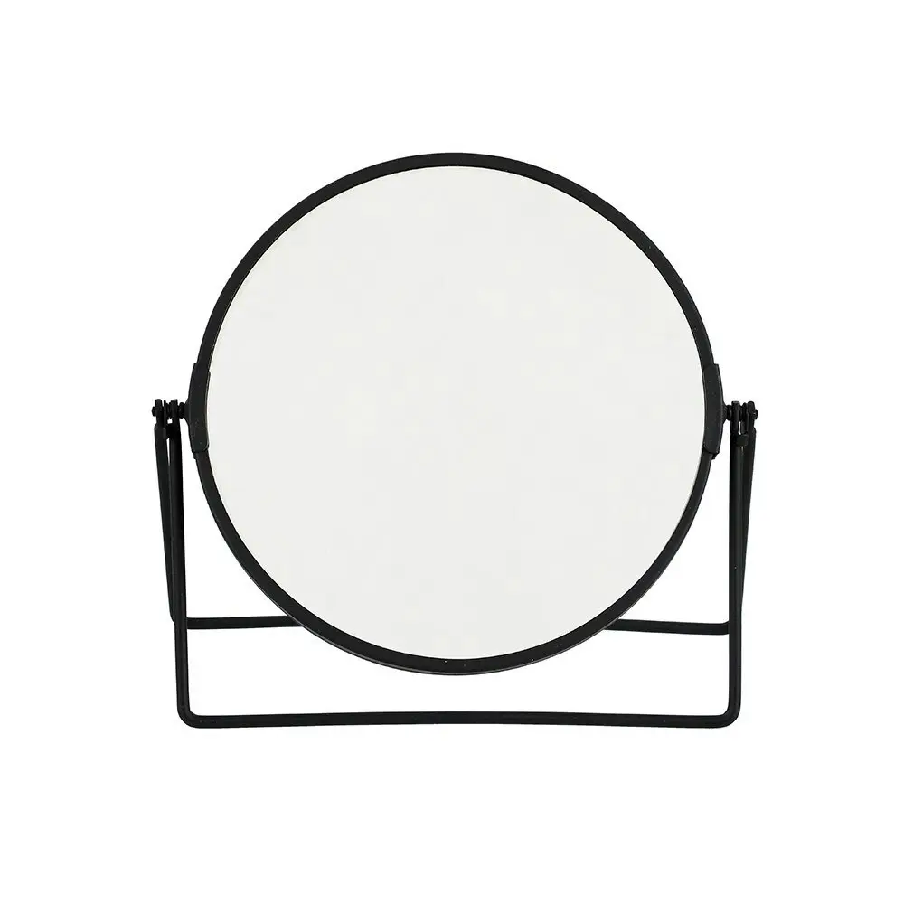 Boxsweden Bano 19.5cm Double Side Cosmetic Mirror On Stand Bathroom Vanity BLK