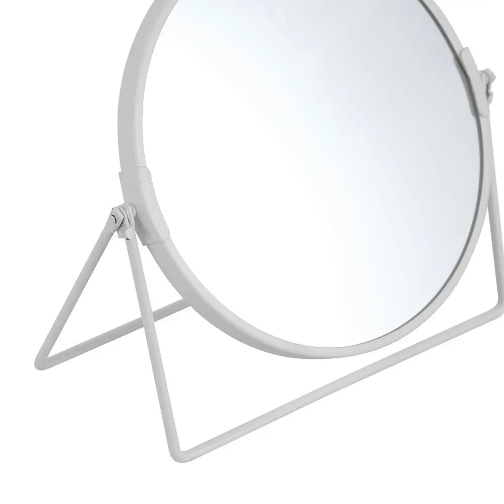 Boxsweden Bano 19.5cm Double Side Cosmetic Mirror On Stand Bathroom Vanity WHT