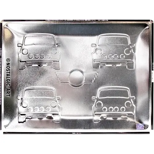 Nostalgic Art Mini Cooper 4 Cars Pop Art 30x40cm Large Metal Tin Sign Wall Decor