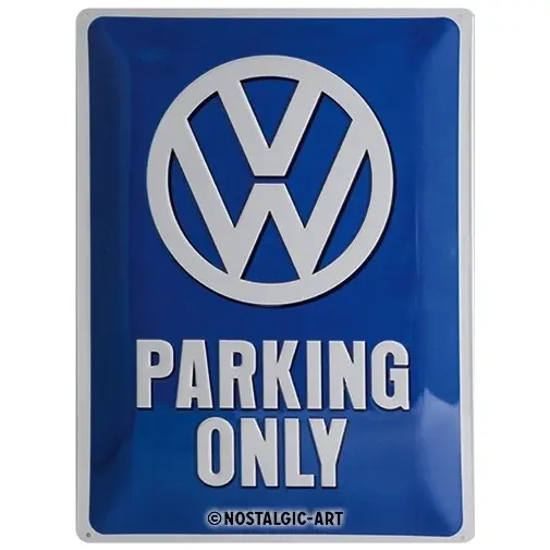 Nostalgic Art VW Parking Only 30x40cm Large Metal Sign Home/Garage Wall Decor