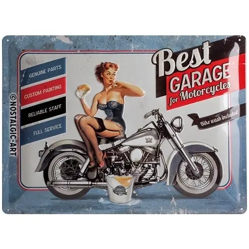 Nostalgic Art Best Garage 30x40cm Large Metal Tin Sign Home Wall Hanging Decor