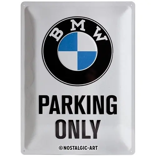 Nostalgic Art BMW Parking Only 30x40cm Large Metal Sign Home/Garage Wall Decor