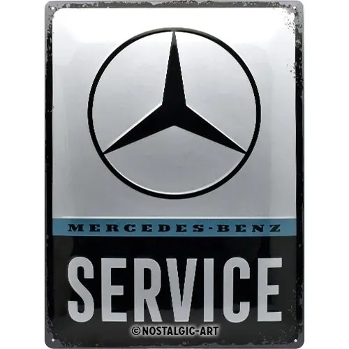 Nostalgic Art Mercedes-Benz Service 30x40cm Large Metal Tin Sign Home Wall Decor